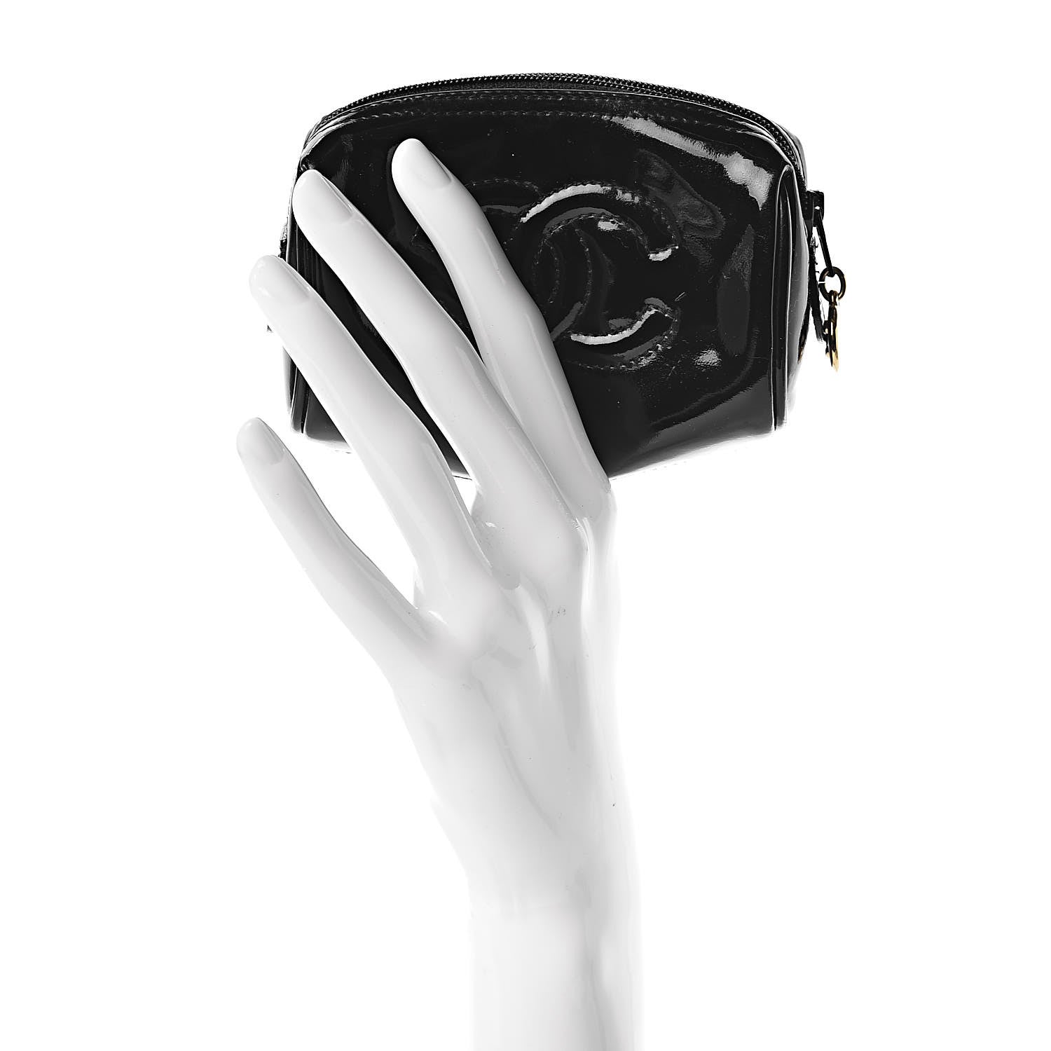 Chanel Patent Timeless CC Cosmetic Pouch Black 2 of 5
