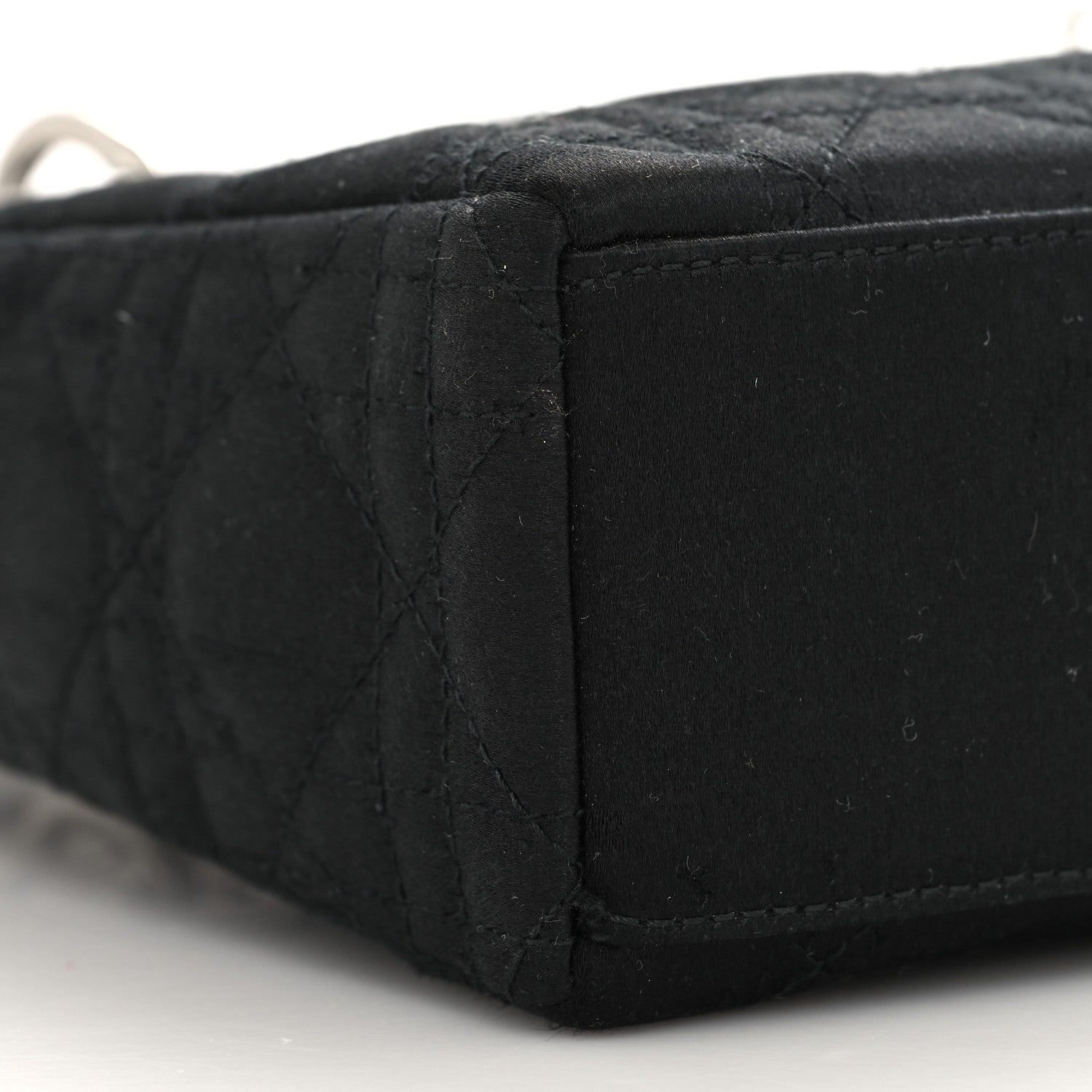 Christian Dior Satin Swarovski Crystal Cannage Mini Lady Dior Black 9 of 12