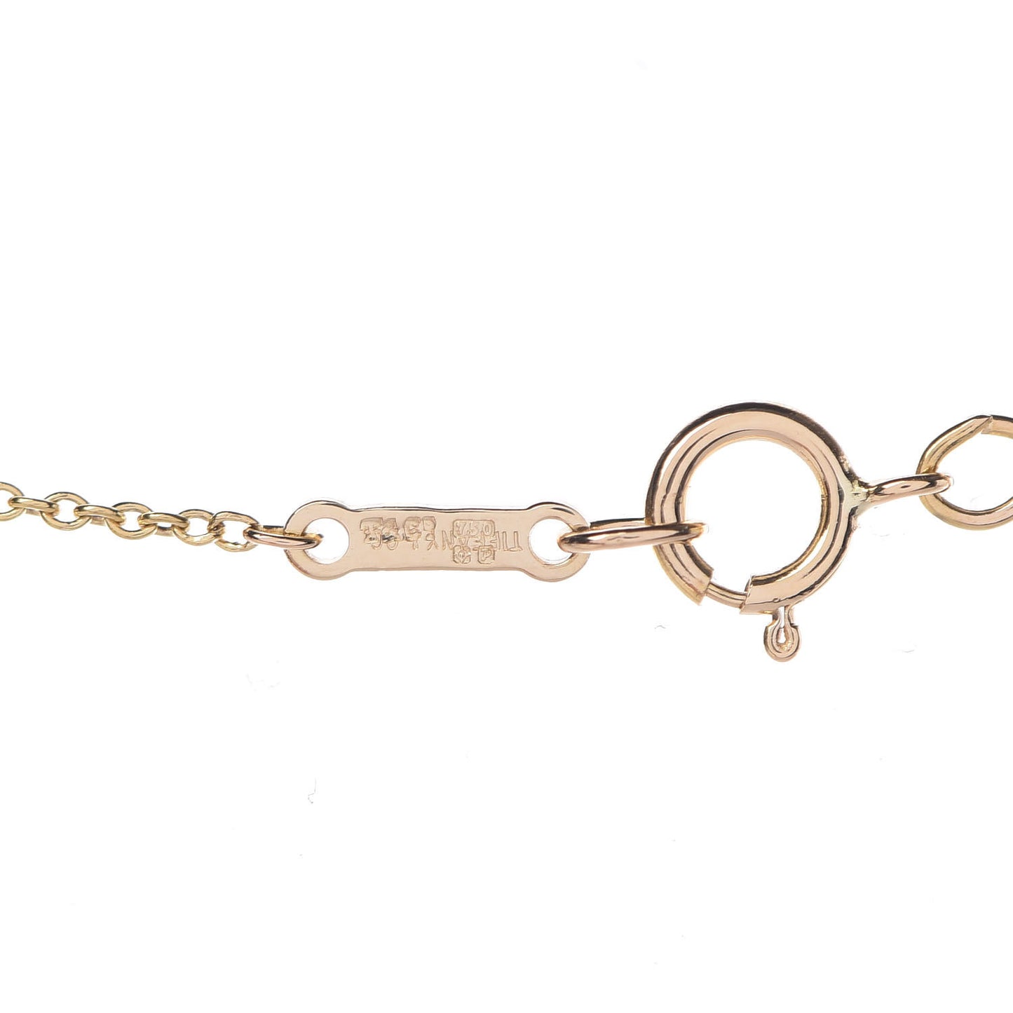 18K Yellow Gold Elsa Peretti Cross Pendant Necklace