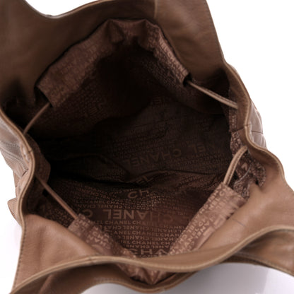 Chanel Calfskin Square Stitched Tassel Hobo Beige 5 of 24