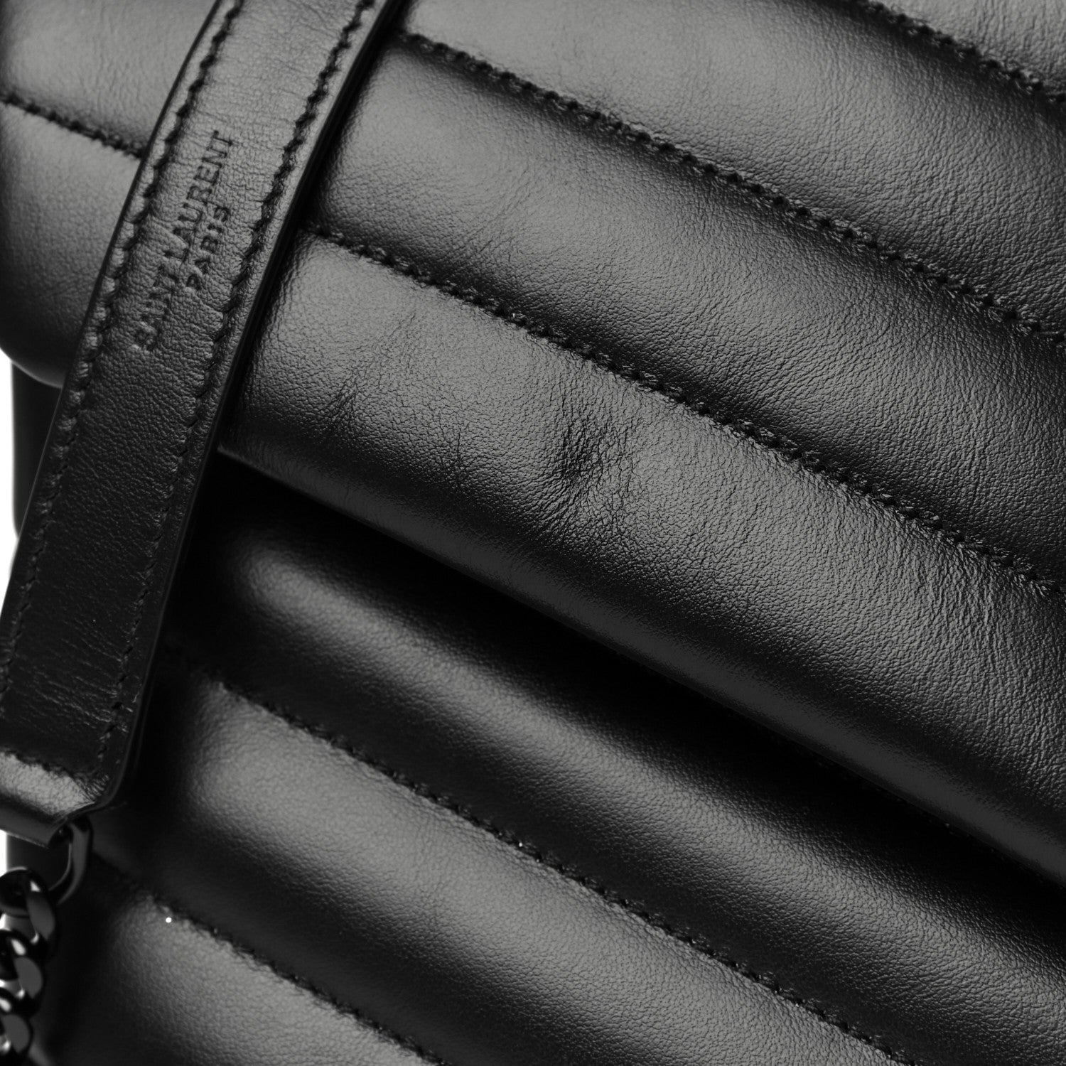 Saint Laurent Calfskin Y Quilted Monogram Medium Loulou Chain Satchel Black 12 of 13