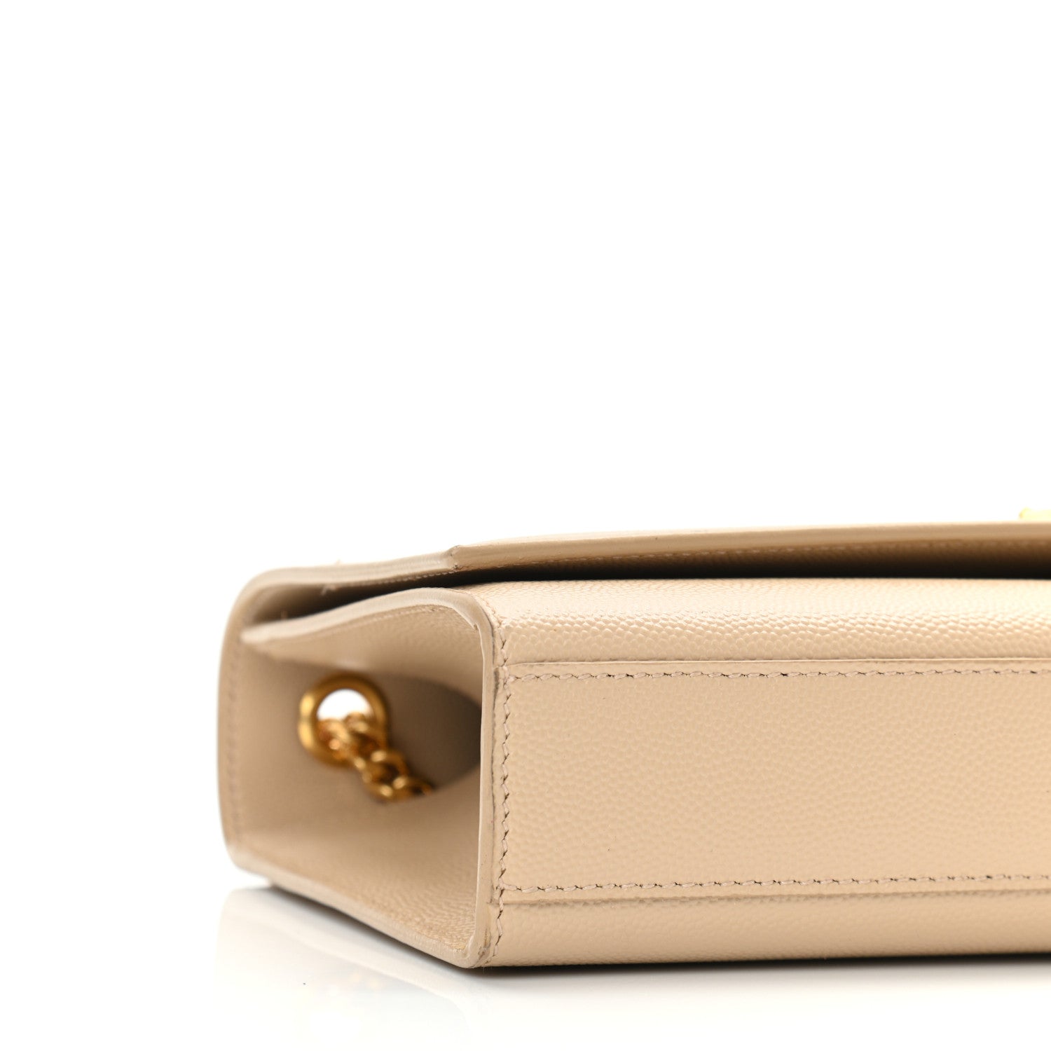 Saint Laurent Grain De Poudre Medium Monogram Kate Satchel Dark Beige 8 of 10