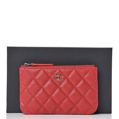 Chanel Caviar Quilted Small Cosmetic Case Red 8 of 8