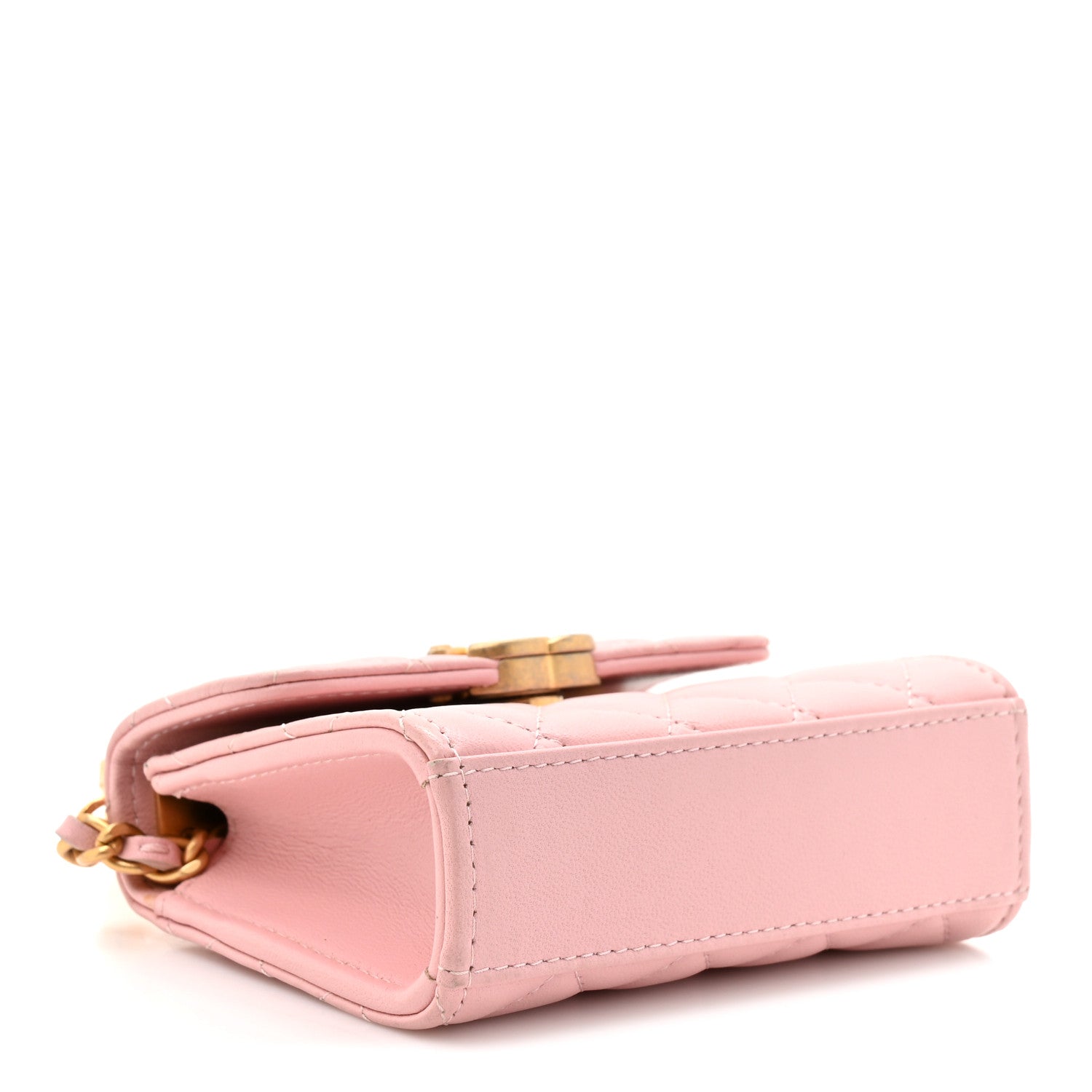 Chanel Lambskin Enamel Quilted Mini Top Handle Flap Pink 4 of 12