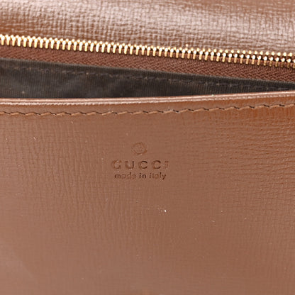 Gucci GG Supreme Monogram Azalea Calfskin Horsebit 1955 Wallet On Chain Beige Ebony Brown Sugar 6 of 9