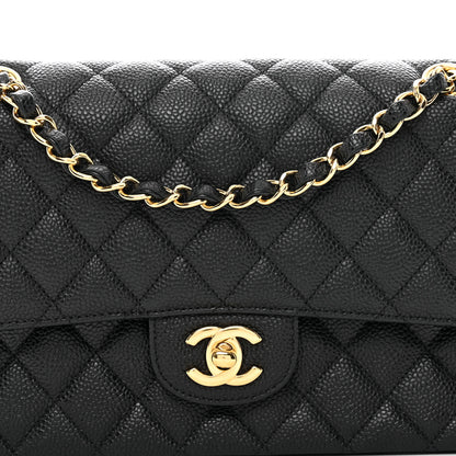 Chanel Caviar Quilted Medium Double Flap Black 7 of 9