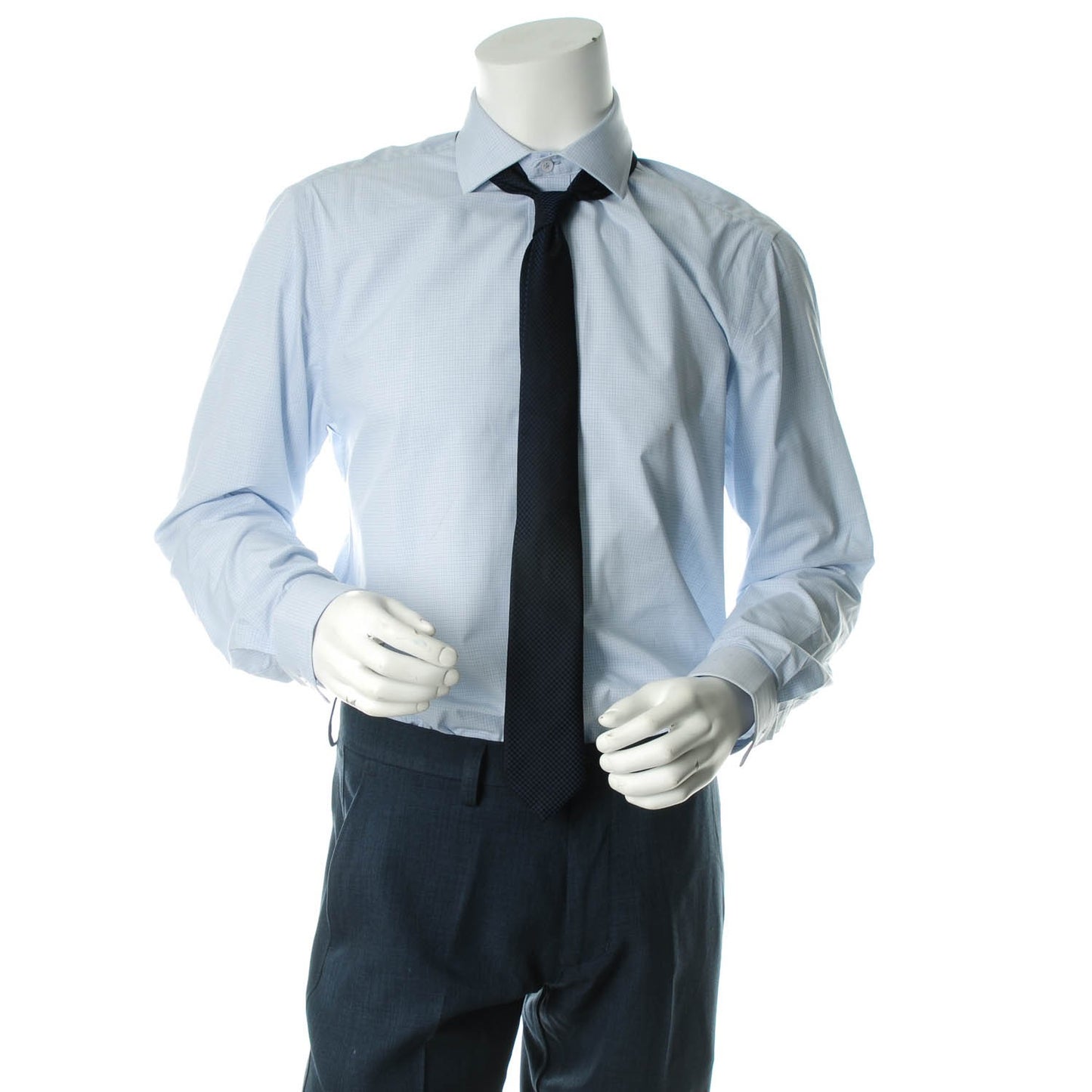 Damier Mens Neck Tie Blue