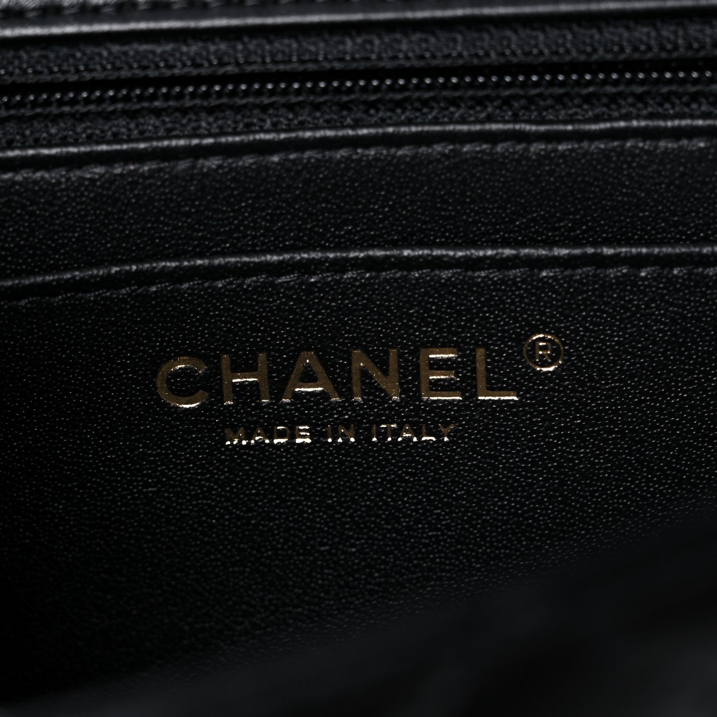 Lambskin Quilted Mini Rectangular Flap Black