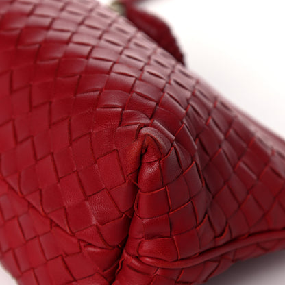 Bottega Veneta Nappa Intrecciato Shoulder Bag Red 9 of 12