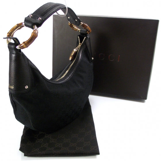 Canvas Monogram Bamboo Hobo