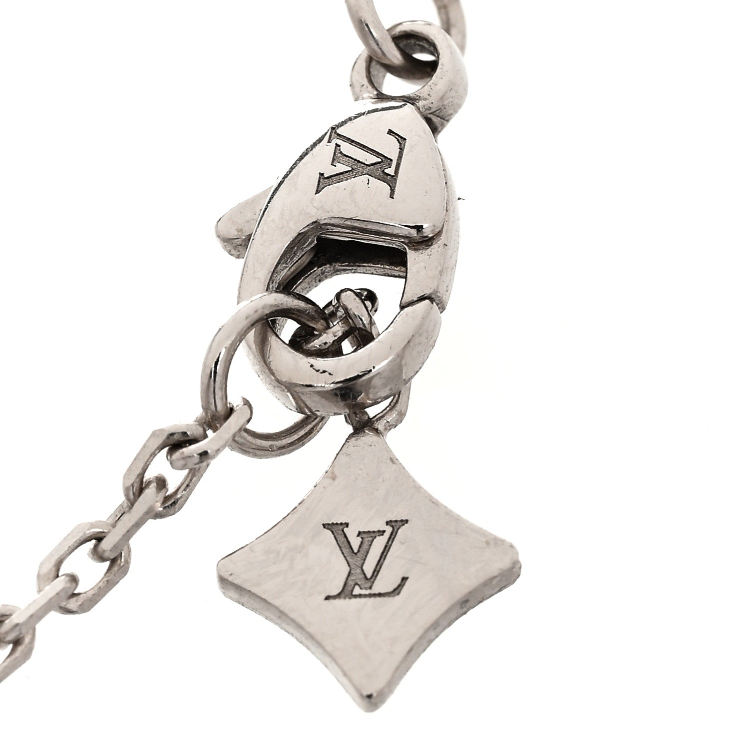 Louis Vuitton 18K White Gold Empreinte Chain Bracelet 3 of 5