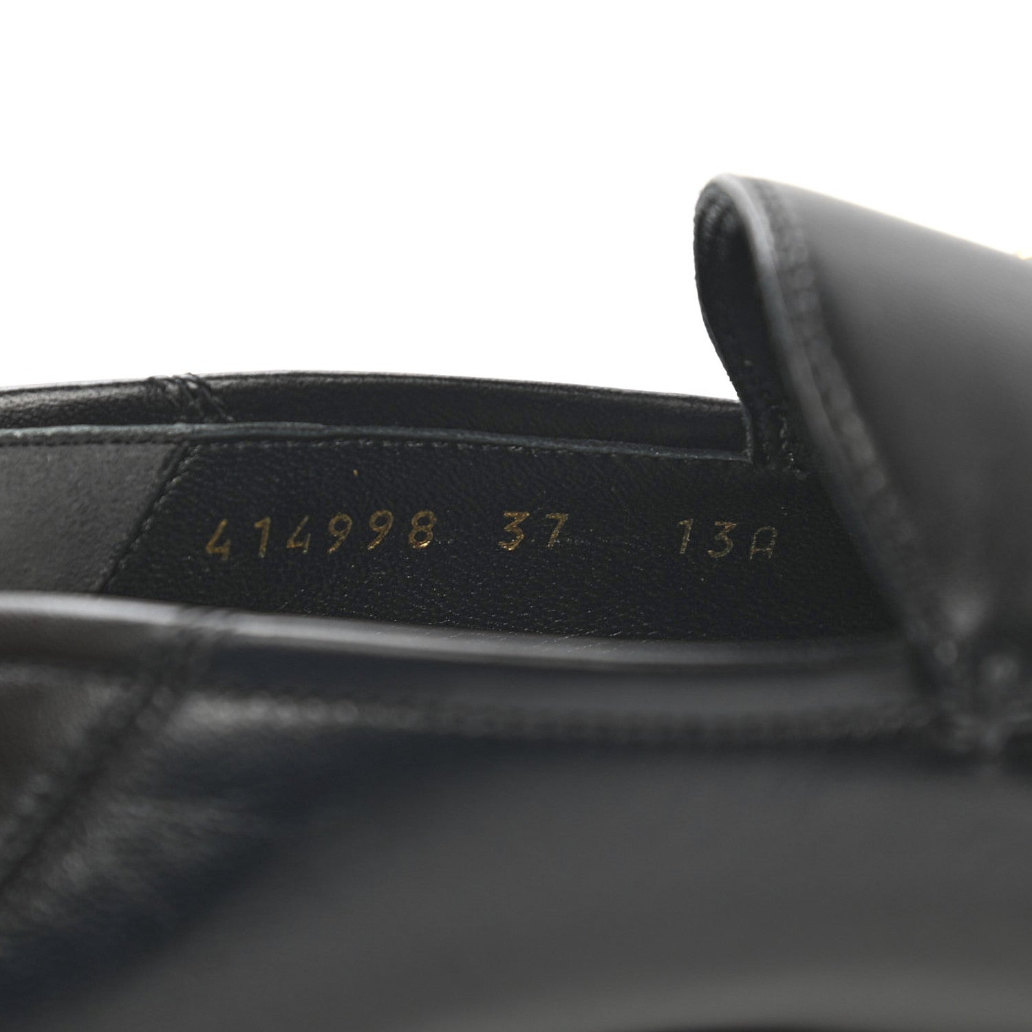 Gucci Lambskin Womens Brixton Horsebit Loafers 37 Black 8 of 8