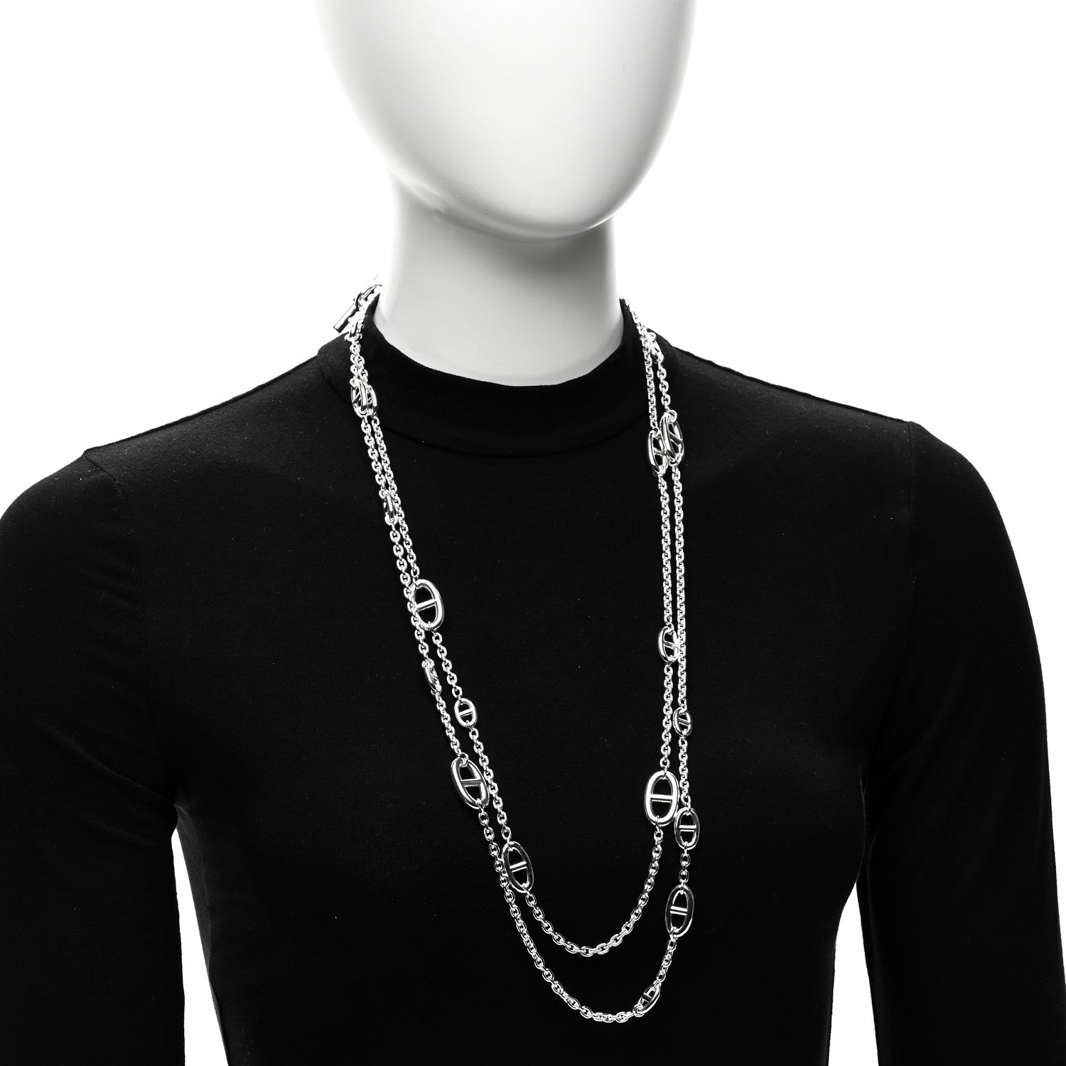 Hermes Sterling Silver Farandole Necklace 160 2 of 6