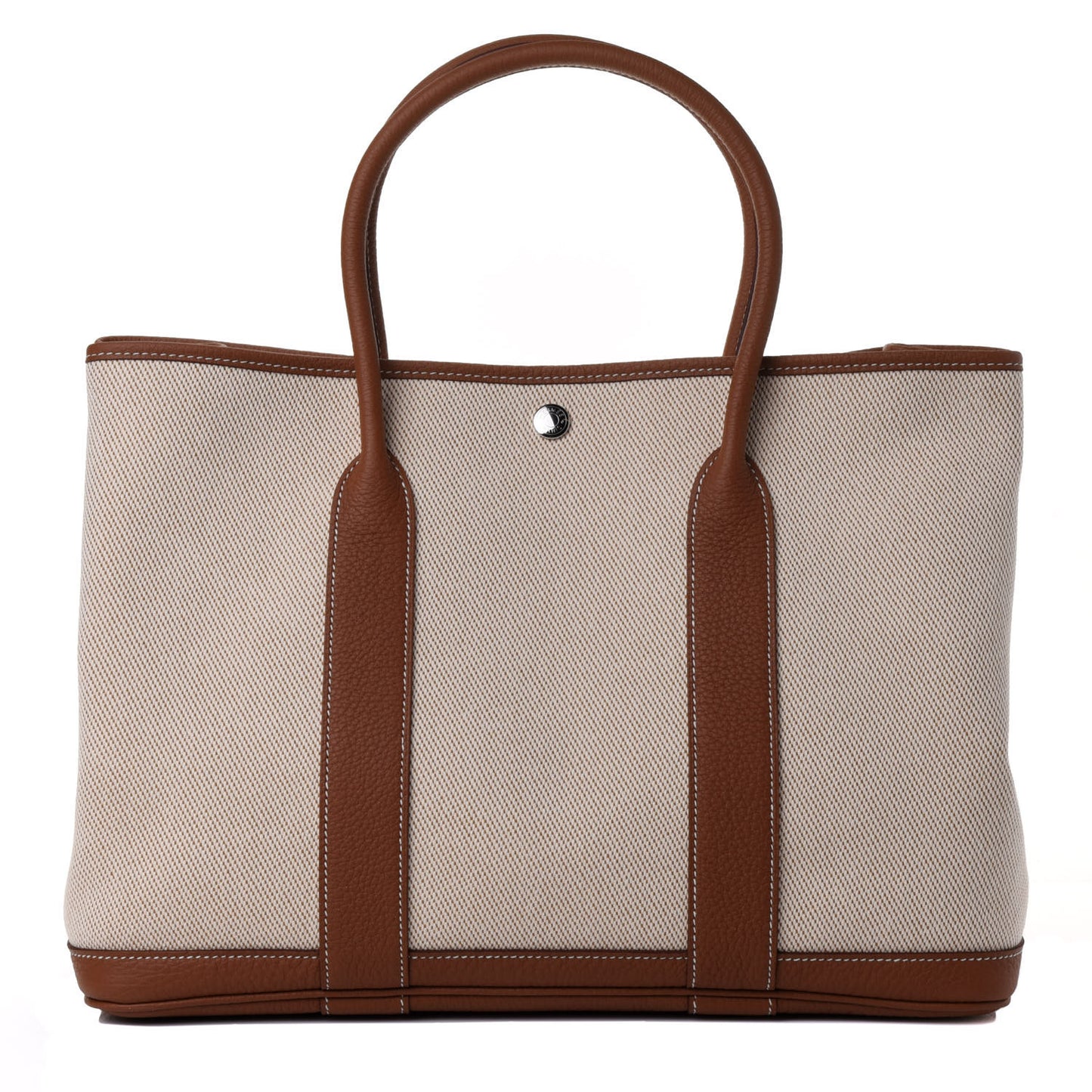 Twill H Negonda Garden Party 36 MM Tote Ecru Desert Gold