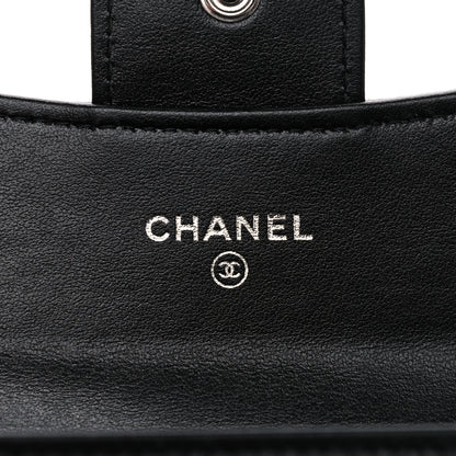 Chanel Aged Calfskin Chevron Quilted Reissue Card Holder Wallet So Black 6 of 11