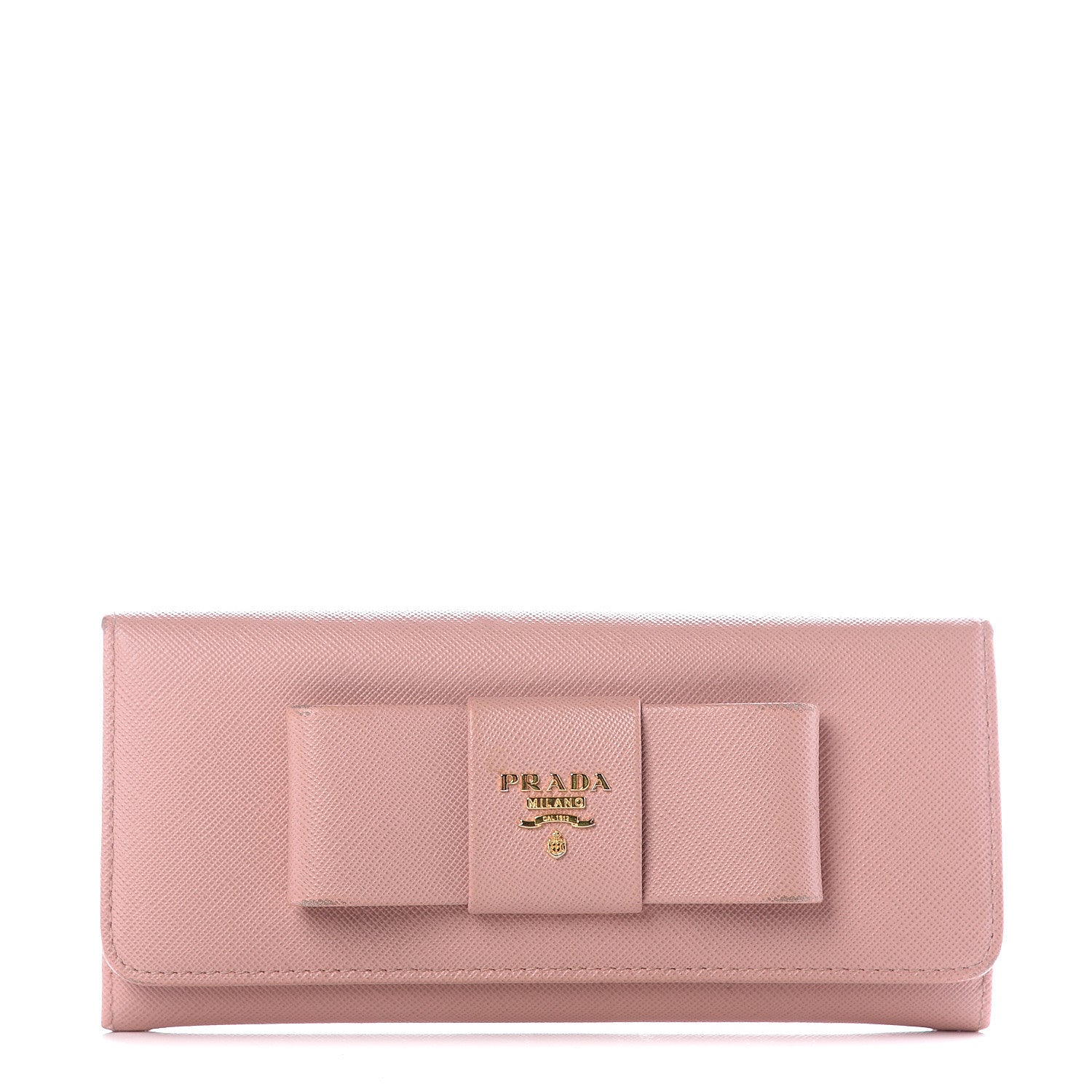 Prada Saffiano Bow Continental Wallet Orchidea 1 of 10