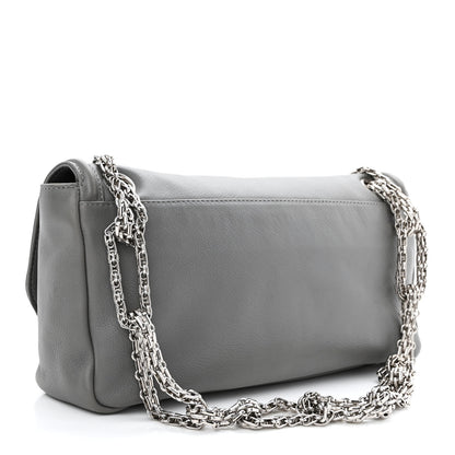 Chanel Grained Calfskin Mademoiselle Lock Bijoux Chain Flap Grey 3 of 10