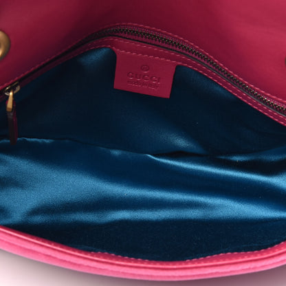 Gucci Velvet Matelasse Small GG Marmont Shoulder Bag Light Raspberry Rose 5 of 9