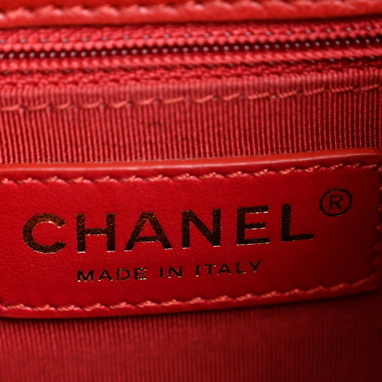 Chanel Calfskin Stitched Small Egyptian Amulet Drawstring Bag Red 6 of 12