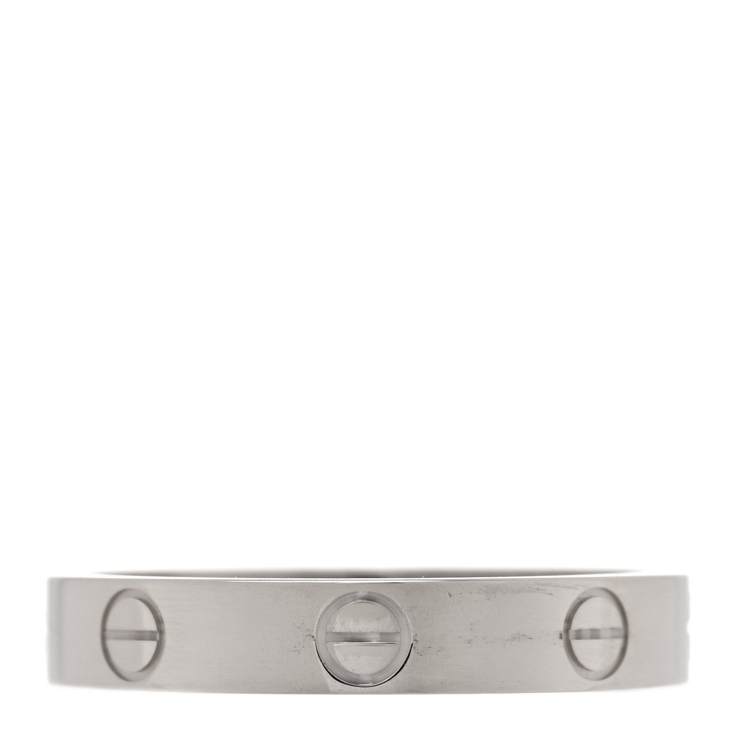 Cartier 18K White Gold 3.5mm LOVE Wedding Band Ring 57 8 3 of 4