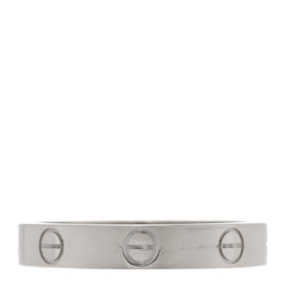 Cartier 18K White Gold 3.5mm LOVE Wedding Band Ring 57 8 3 of 4