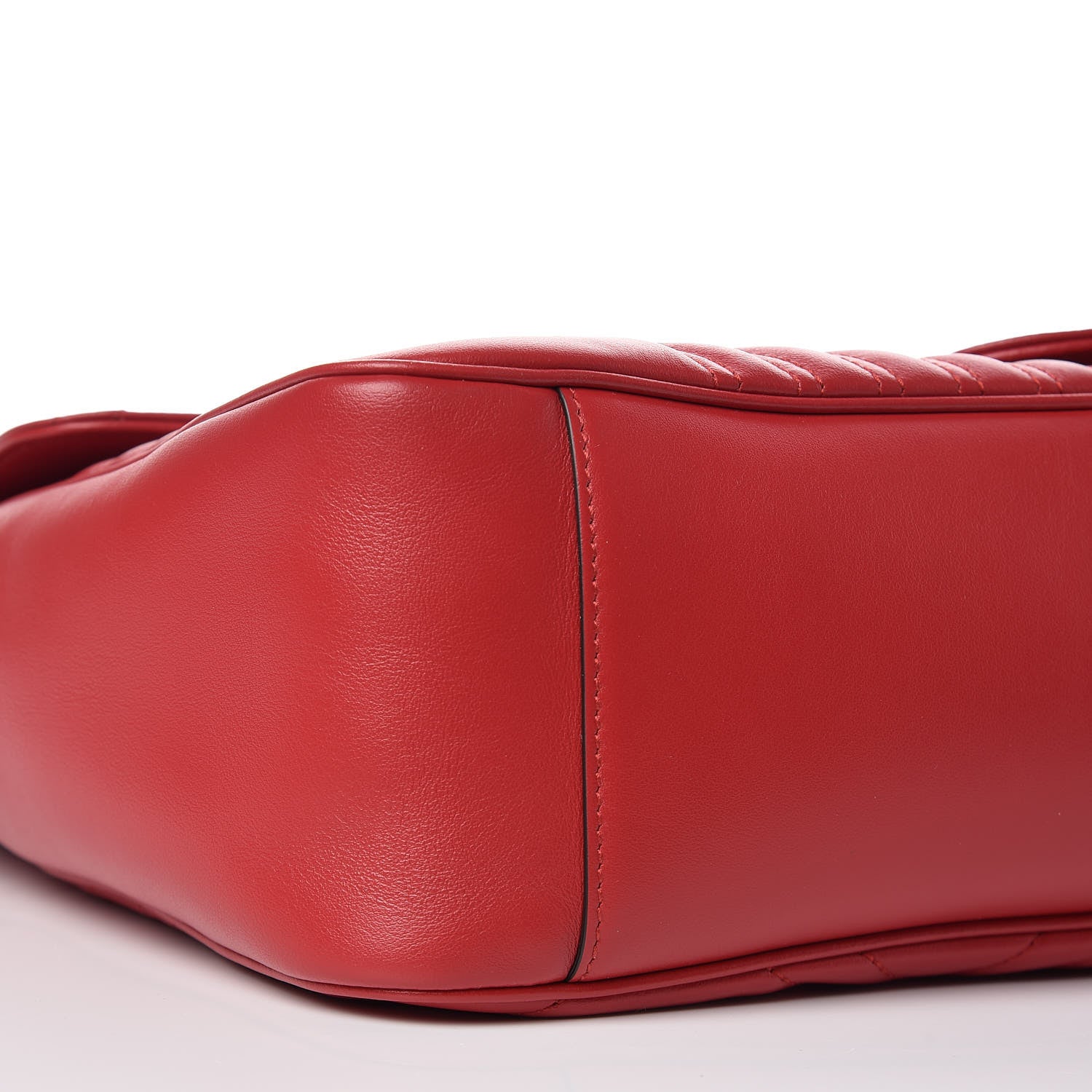 Gucci Calfskin Matelasse Large GG Marmont Shoulder Bag Hibiscus Red 8 of 9
