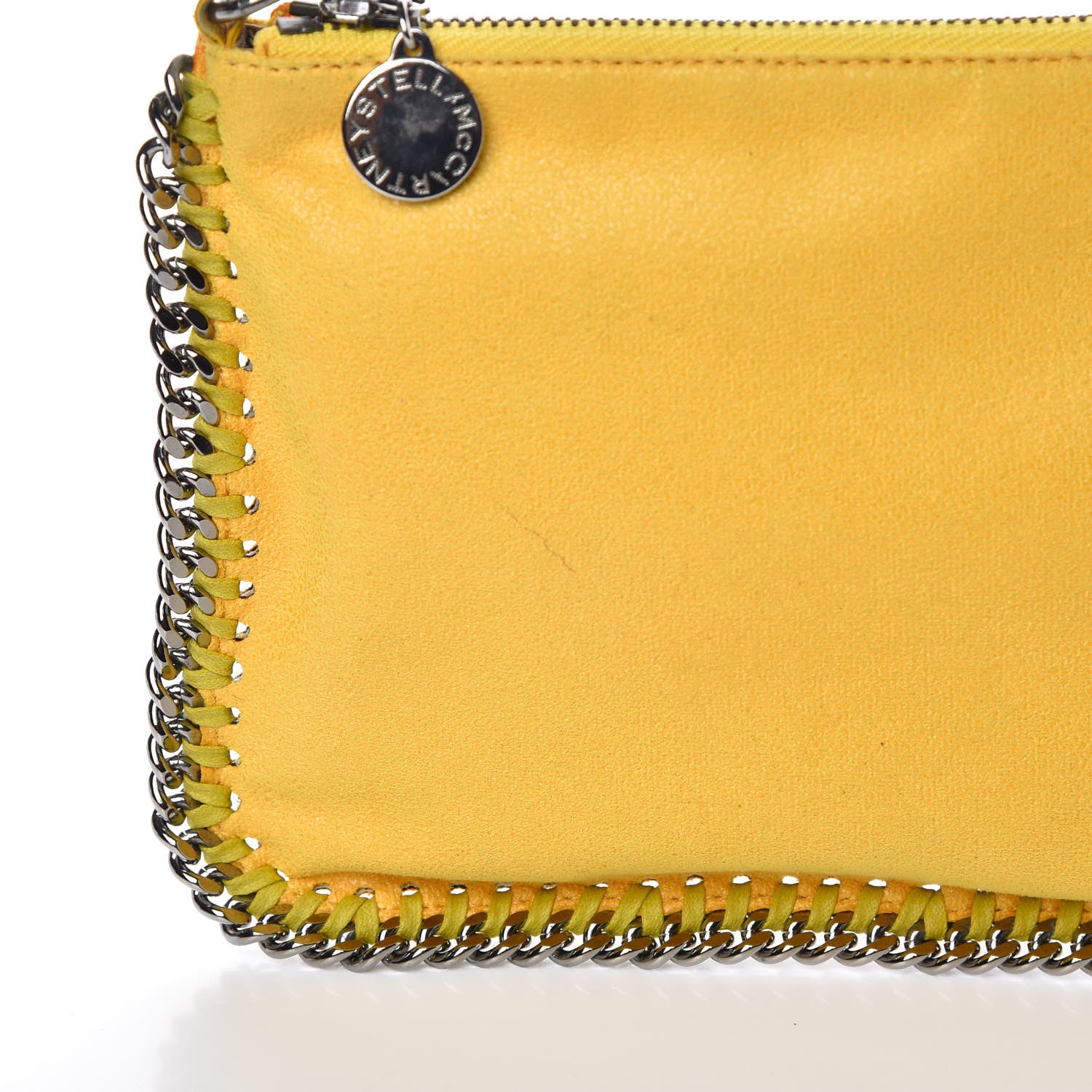 Stella McCartney Shaggy Deer Quilted Falabella Wristlet Yellow 9 of 9