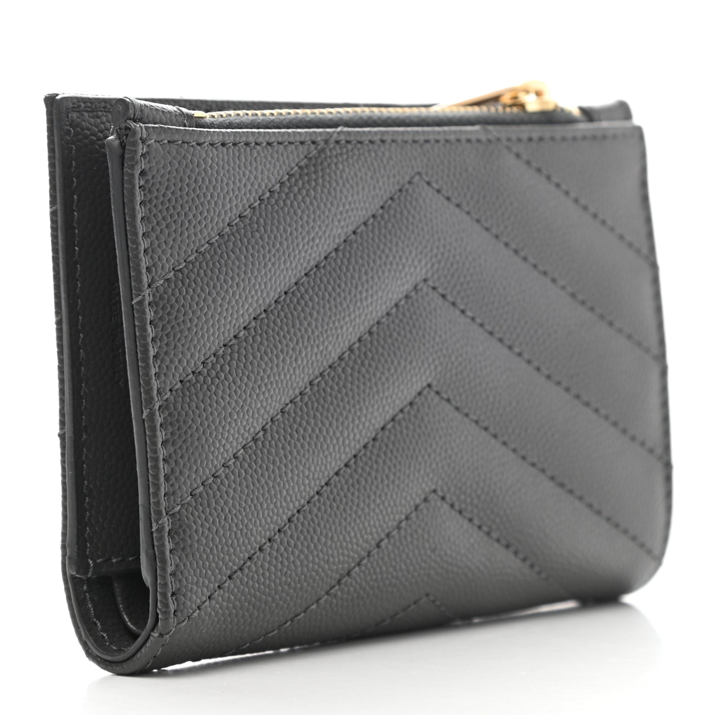 Grain De Poudre Matelasse Chevron Monogram Zipped Two-Part Wallet Storm