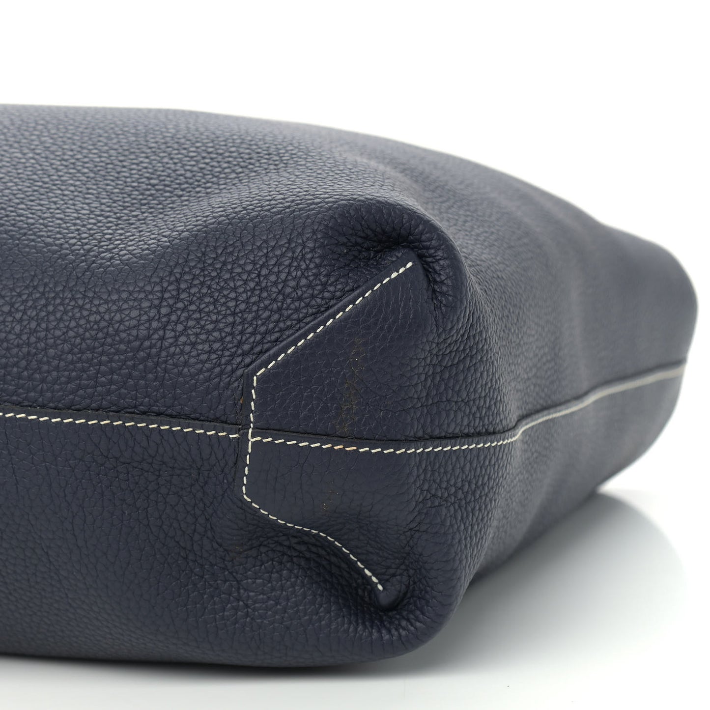 Taurillon Clemence Double Sens 45 Reversible Tote Bleu Nuit Etain