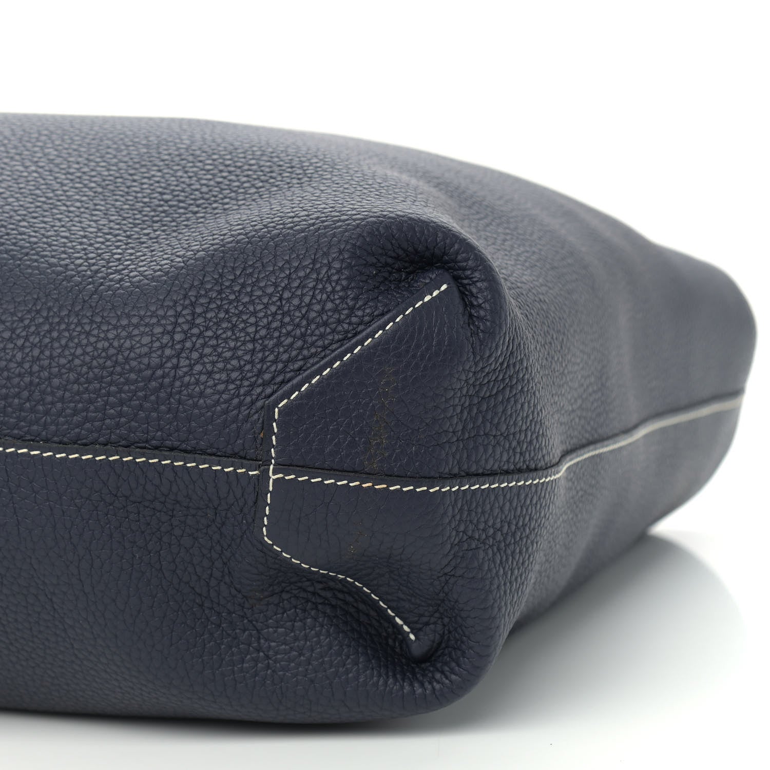 Hermes Taurillon Clemence Double Sens 45 Reversible Tote Bleu Nuit Etain 14 of 16