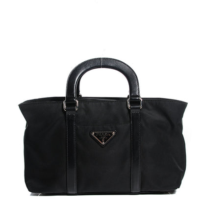 Prada Tessuto Nylon Vitello Shoulder Bag Nero Black 1 of 9