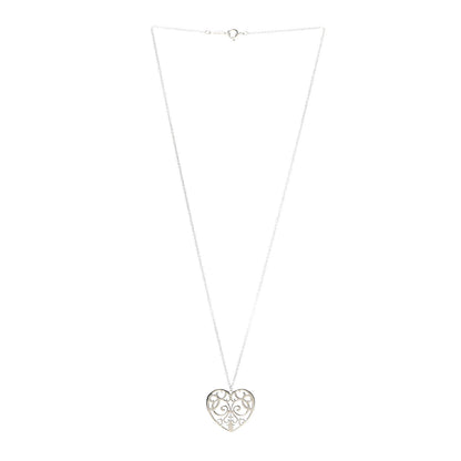 Tiffany Sterling Silver Enchant Heart Pendant Necklace 3 of 6