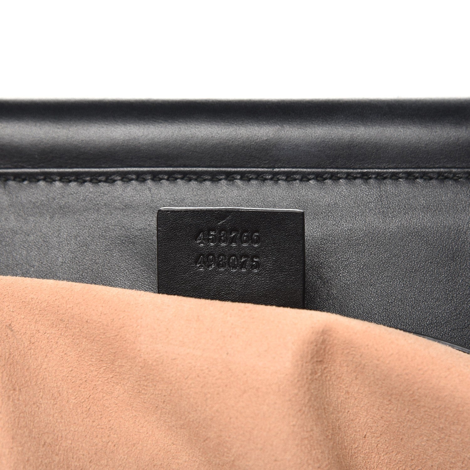 Gucci Nappa Bamboo Medium Nymphaea Top Handle Bag Black 7 of 14