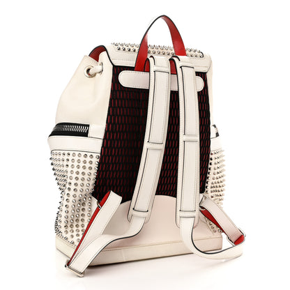 Christian Louboutin Calfskin Spiked Explorafunk Backpack White 3 of 11