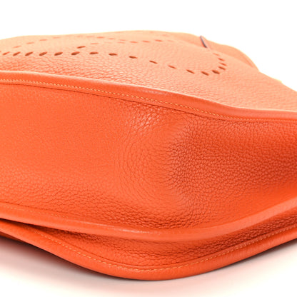 Hermes Taurillon Clemence Evelyne III GM Orange 9 of 9