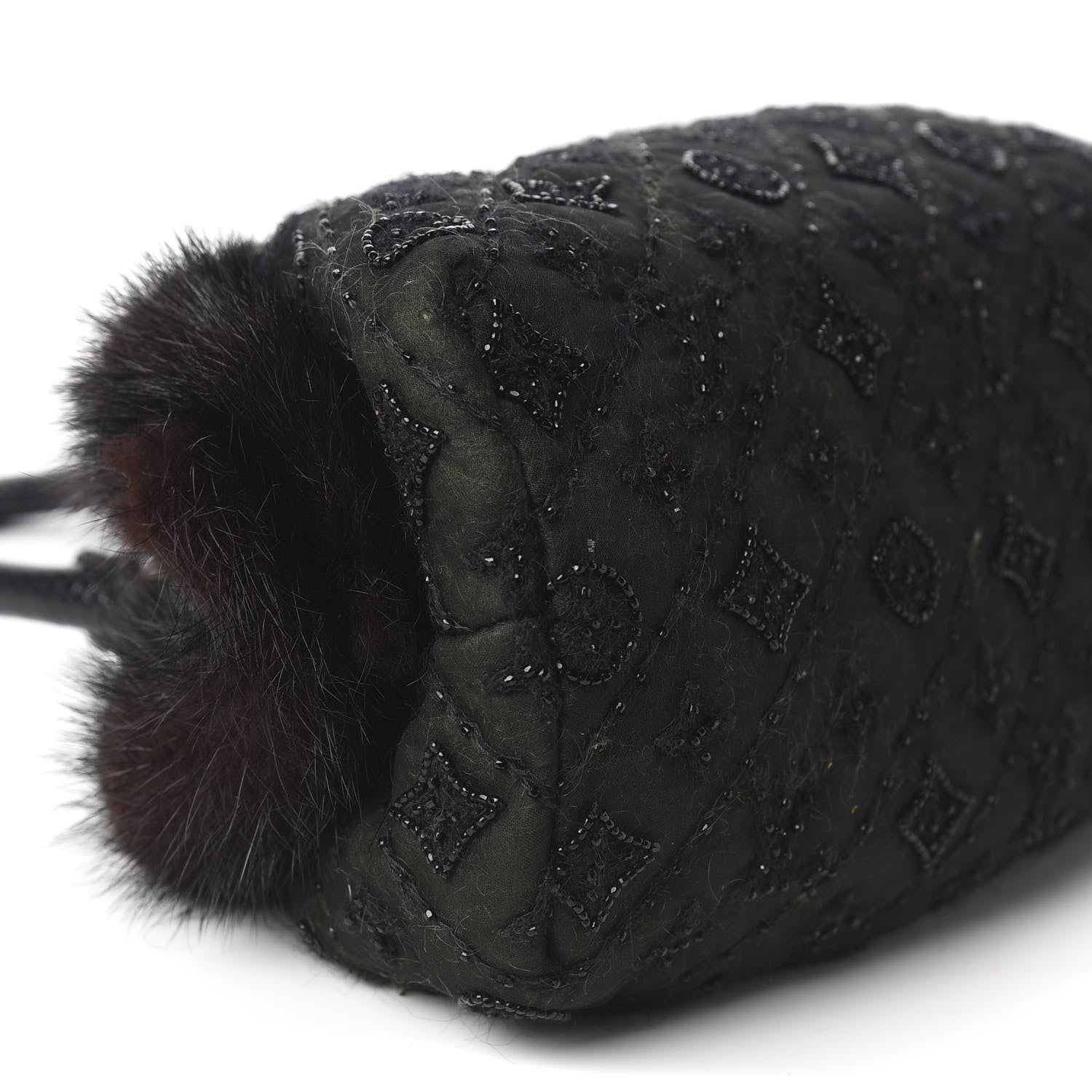 Louis Vuitton Mousseline Mink Lizard Beaded Demi Lune MM Vert 5 of 9
