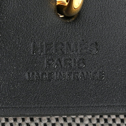 Hermes Toile H Berline Vache Hunter Herbag Zip PM 31 Black Ecru 8 of 10