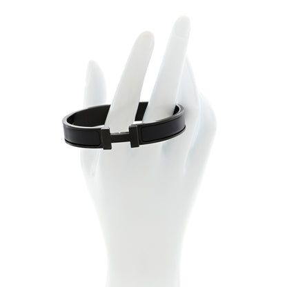 Hermes Matte Enamel Narrow Clic Clac HH Bracelet T4 So Black 2 of 4