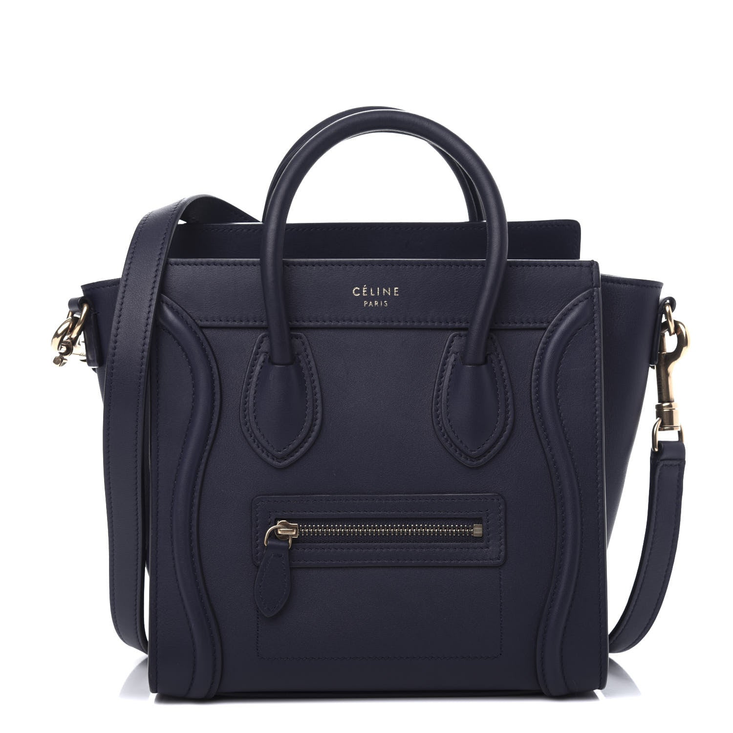 Celine Smooth Calfskin Nano Luggage Ink 1 of 9