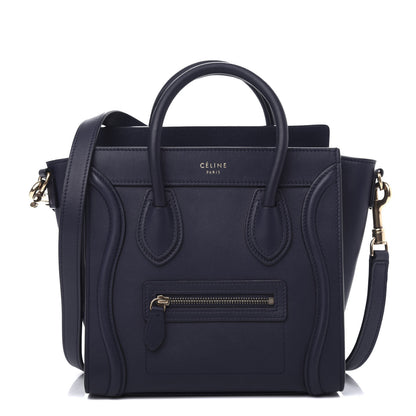 Celine Smooth Calfskin Nano Luggage Ink 1 of 9