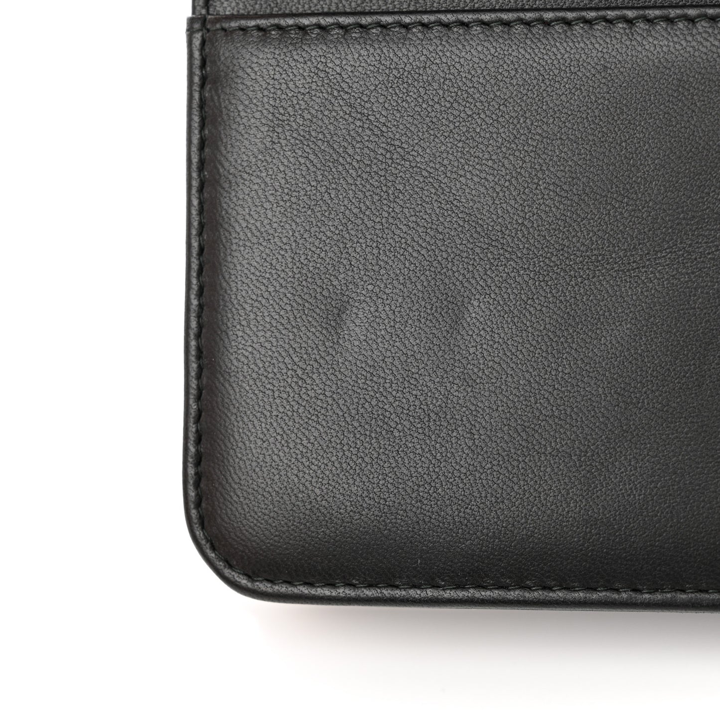 Lambskin Studded Wallet On Chain WOC Black