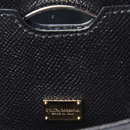 Dolce & Gabbana Dauphine Orange Print Medium Miss Sicily Satchel Black 6 of 13