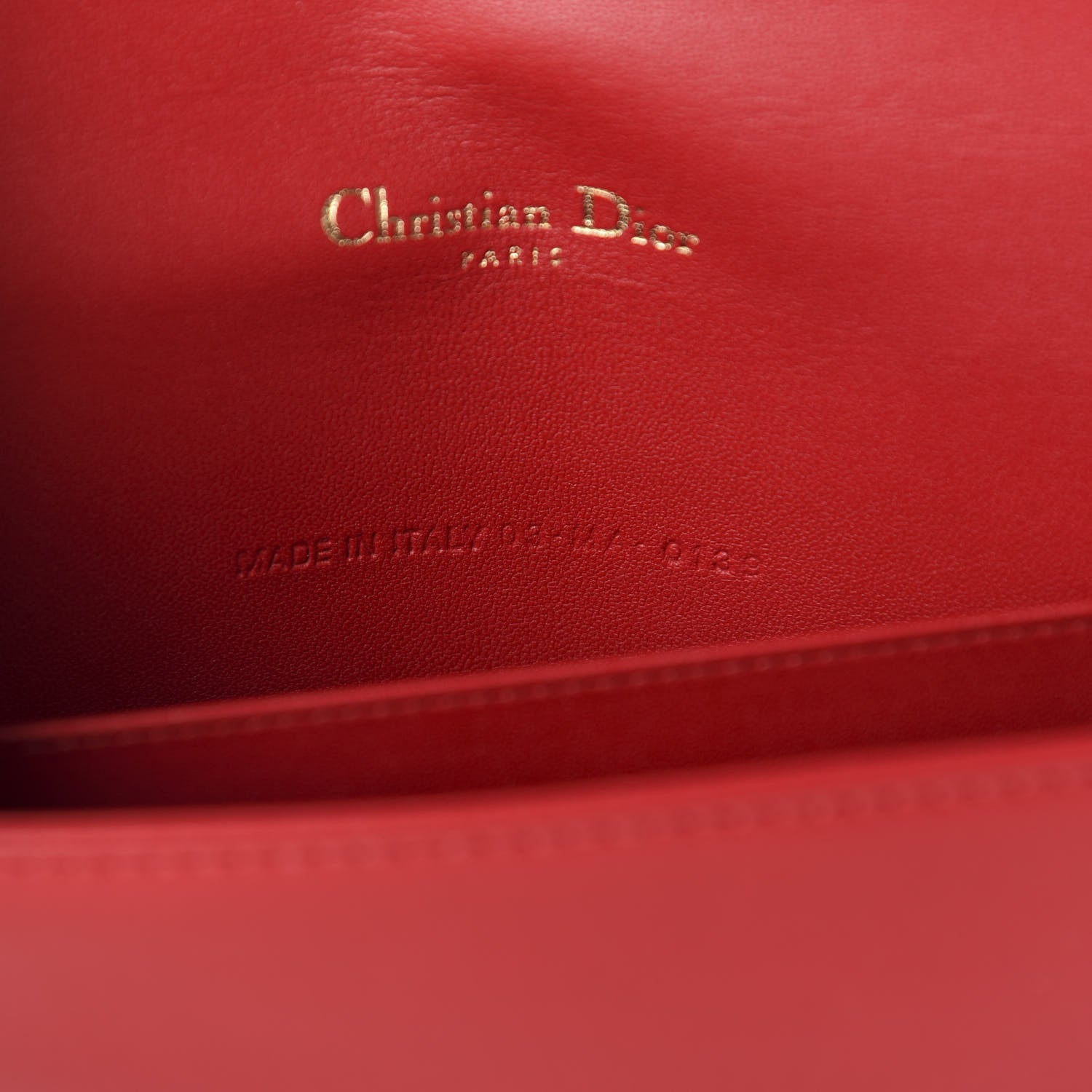 Christian Dior Lambskin Cannage Lady Dior Clutch Red 9 of 11