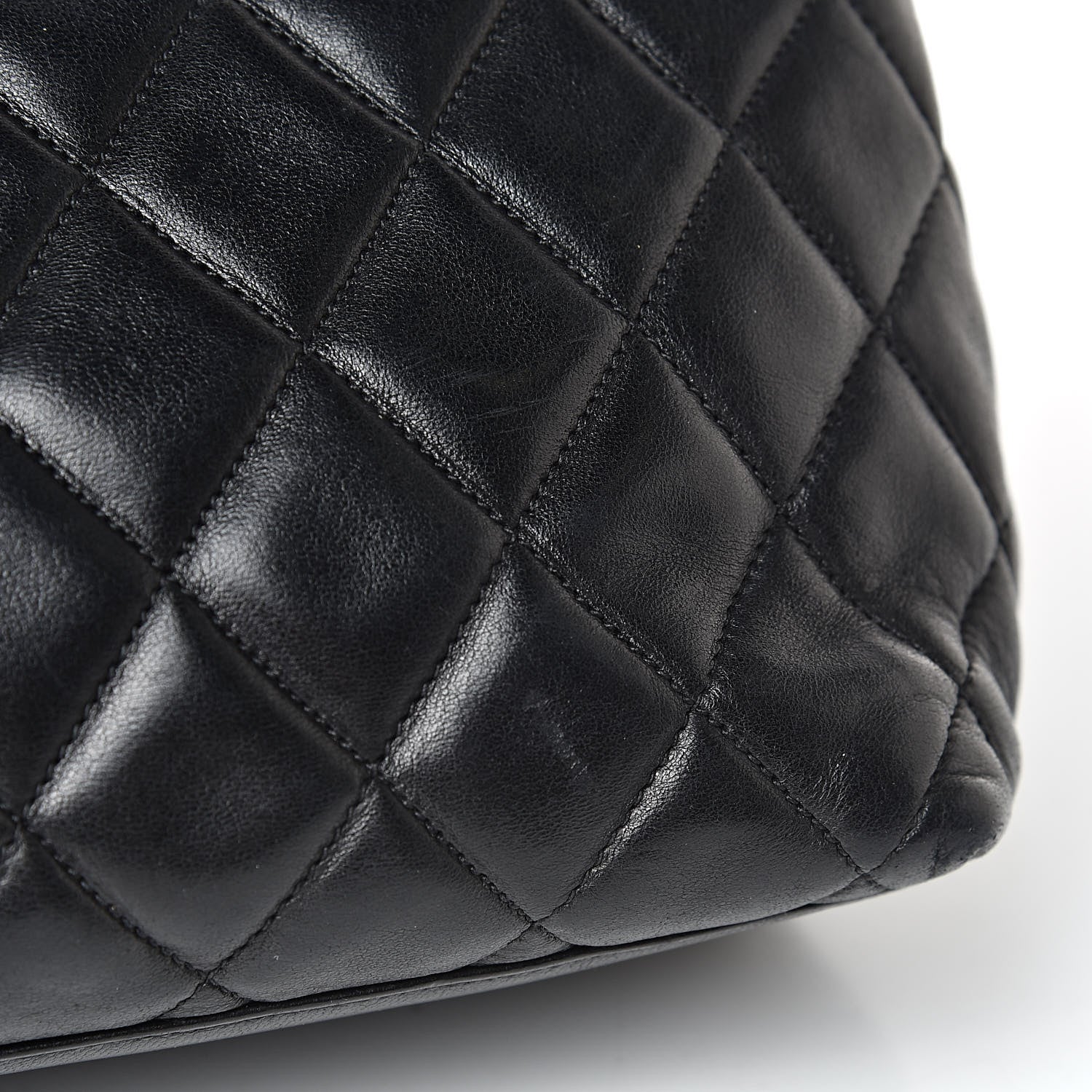 Chanel Lambskin Quilted Shopping Tote Black 10 of 18