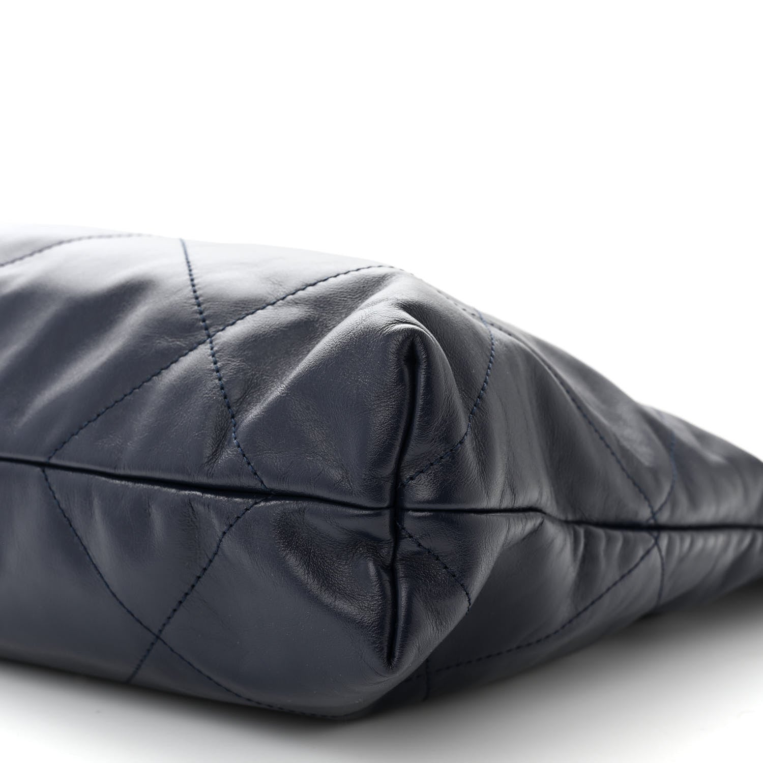 Chanel Shiny Calfskin Quilted Chanel 22 Navy Blue 11 of 12