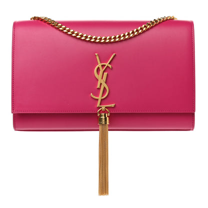 Saint Laurent Smooth Calfskin Medium Classic Monogram Kate Tassel Satchel Fuchsia 1 of 11