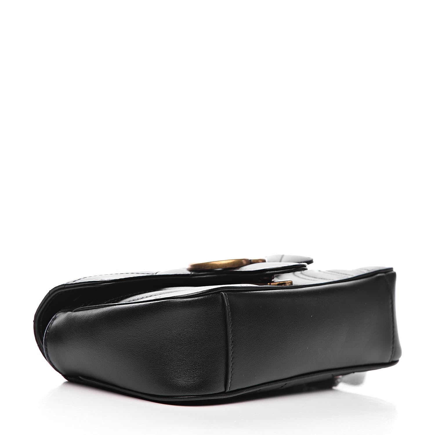Gucci Calfskin Matelasse Mini GG Marmont Shoulder Bag Black 4 of 10