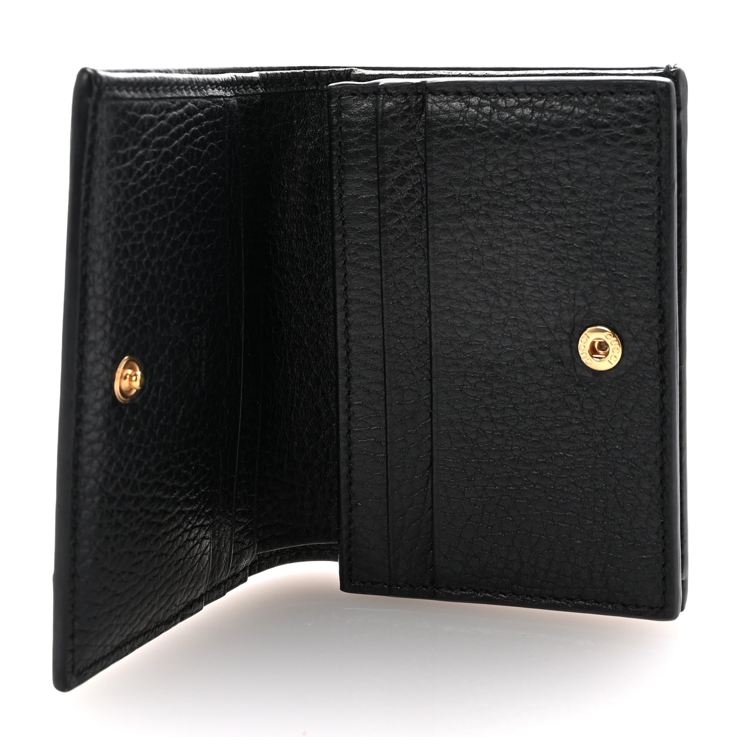 Dollar Calfskin GG Supreme Monogram GG Marmont Card Case Black Beige Ebony