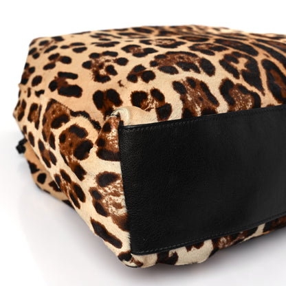Dolce & Gabbana Calf Hair Leopard Print Satchel Black 7 of 10