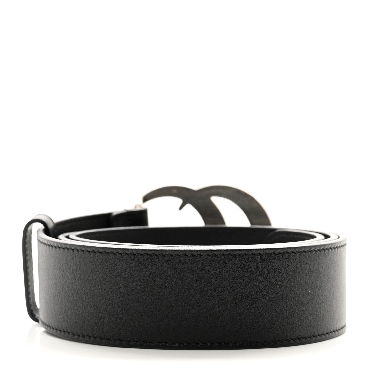 Gucci Moon Calfskin Nickel Double G 40mm Belt 90 36 Black 2 of 5
